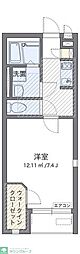 レオネクスト葉 1Kの間取図画像