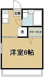シティハイム本町 1Kの間取図画像