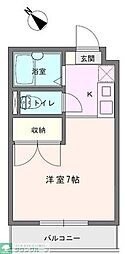 Dandy野口 ワンルームの間取図画像
