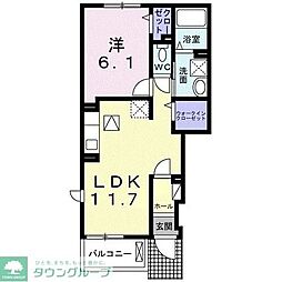 ルナシエナ 1LDKの間取図画像