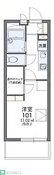 レオパレスつくば 1Kの間取図画像