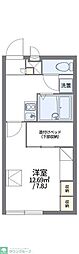 レオパレスひばり野 1Kの間取図画像