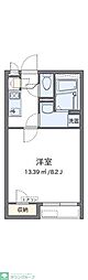 クレイノFUJIMI2 1Kの間取図画像