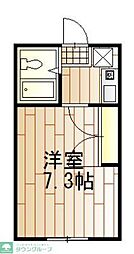 b'CASA熊谷re-born 1Kの間取図画像