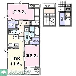ネオ・ルピア 2LDKの間取図画像