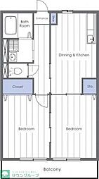 フィオーレ 2DKの間取図画像