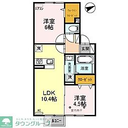 シャトーフェニックス2B 2LDKの間取図画像