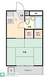 メゾン秀 1Kの間取図画像