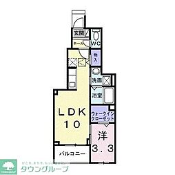 アルソーレ 1LDKの間取図画像