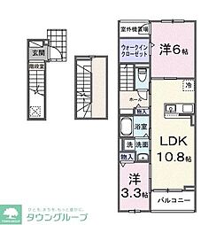 アルソーレ 2LDKの間取図画像