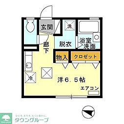 オンリーワンしまの ワンルームの間取図画像