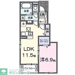 サンプラザ中ノ嶋 1LDKの間取図画像