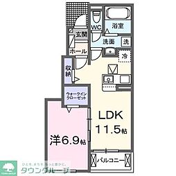 サンプラザ中ノ嶋 1LDKの間取図画像