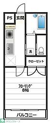 ナロージュ 1Kの間取図画像