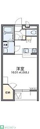 レオパレスミルリーフ 1Kの間取図画像