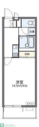 レオネクストアルト 1Kの間取図画像