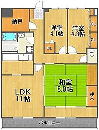 ペガソス熊谷 3SLDKの間取図画像