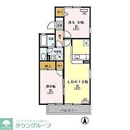 スクエア・ガーデン1 2LDKの間取図画像