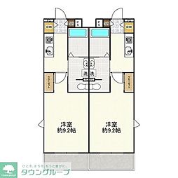 ecarte 1Kの間取図画像
