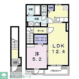 ジェントリーA 1LDKの間取図画像
