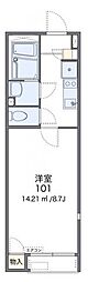 レオネクストINARI 1Kの間取図画像