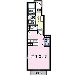 ミニョン・ベル・フィオーレ ワンルームの間取図画像