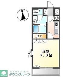 ルピナス 1Kの間取図画像