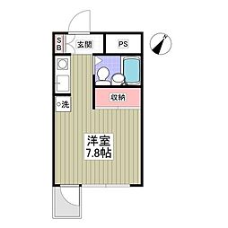 宮前ビル ワンルームの間取図画像