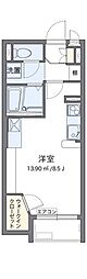 トミーハイム ワンルームの間取図画像