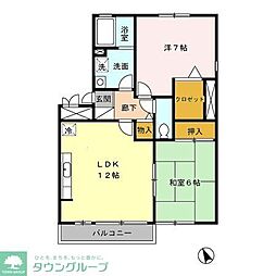 グリーンコート 2LDKの間取図画像