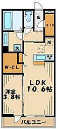 サンヒルズ 1LDKの間取図画像