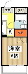 アーバンライフ秋山 1Kの間取図画像