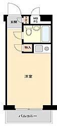パレドール八王子 ワンルームの間取図画像