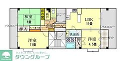T・Kビル 3LDKの間取図画像