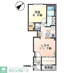 エクステンド・Y 1LDKの間取図画像