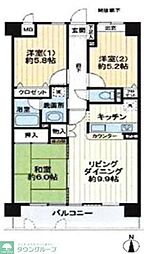 グレンモア八王子本町 3LDKの間取図画像
