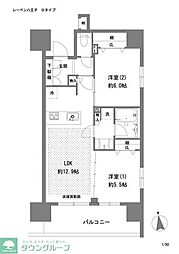 ラグゼナ八王子横山町 1LDKの間取図画像