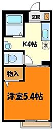 ブルゴーニュ 1Kの間取図画像