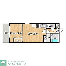 (仮称)ジーメゾン福生加美平グラシア 1LDKの間取図画像