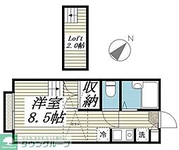 Kビレッジ2 ワンルームの間取図画像