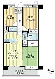 ライオンズステーションプラザめじろ台 3LDKの間取図画像