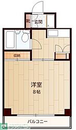 杉山マンション 1Kの間取図画像