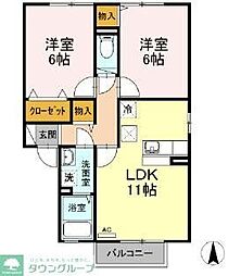 アタラクシアE 2LDKの間取図画像