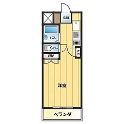ロワールハイム ワンルームの間取図画像