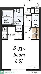 リブリ・ニュータウン 1階1Kの間取り