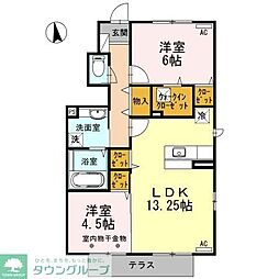 ルミエールドエスポワール2 2LDKの間取図画像