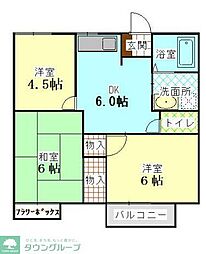 グランデュール森田 3DKの間取図画像