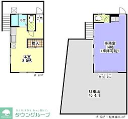 第二山本ハイツ 1LDKの間取図画像