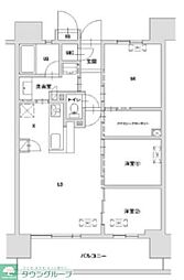 八王子レジデンス 2LDKの間取図画像