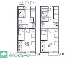 レオパレスアルテイル 1Kの間取図画像